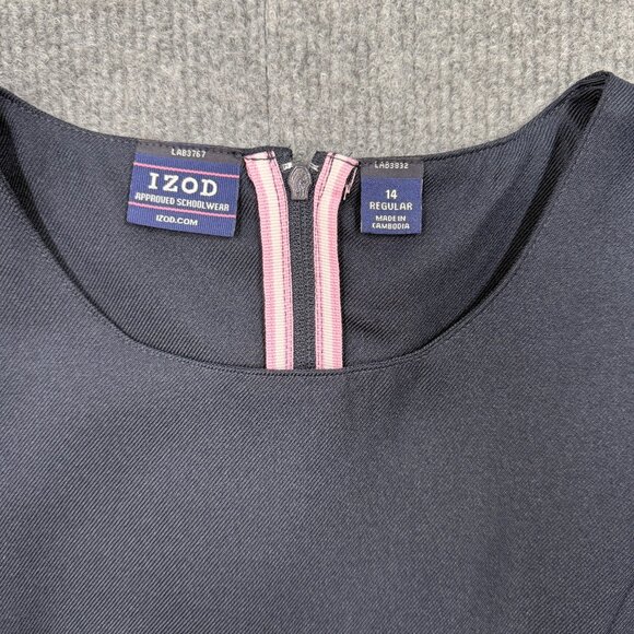 IZOD Approved Schoolwear Sleeveless Jumper Dress Uniform Girls 14 Navy Blue NEW - Picture 6 of 12